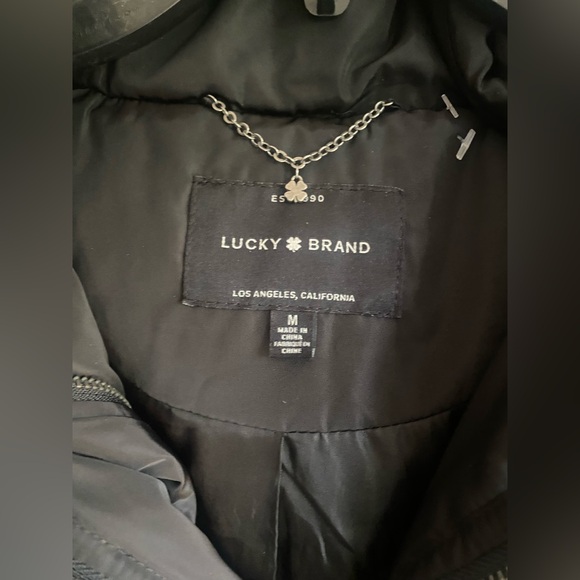 Lucky Brand Black Puffer Coat with Quilted Design - Picture 2 of 5